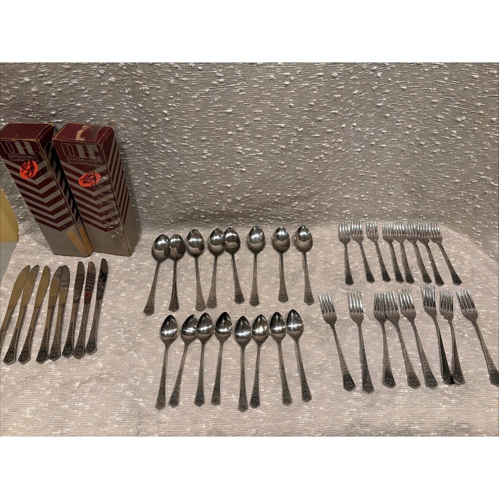 Oxford Hall Stainless Steel‎ Japan MCM Flatware MONTEREY 40 Pcs.